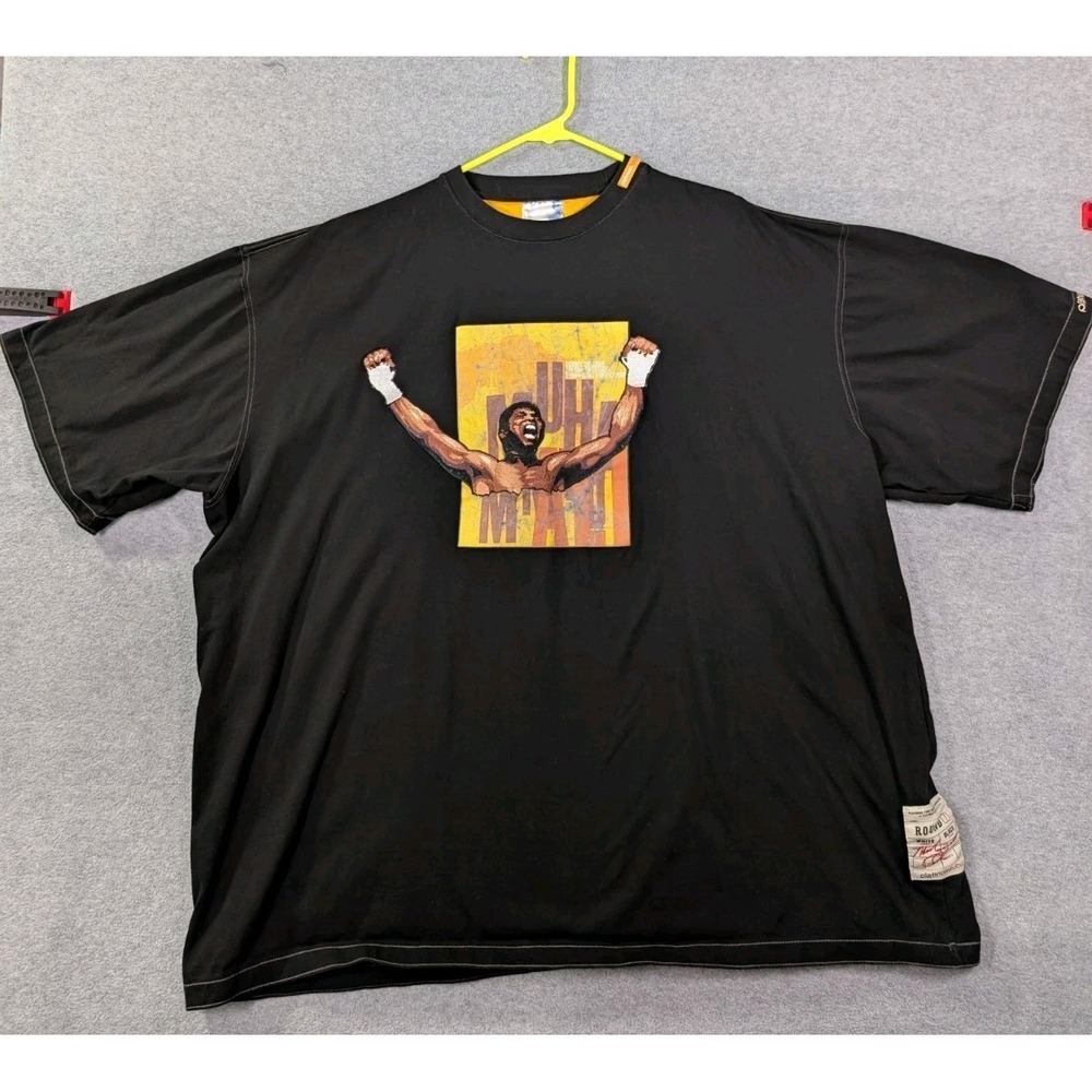 VTG Y2K Platinum FUBU‎ Muhammad Ali Embroidered T Shirt Men's XXXL Streetwear